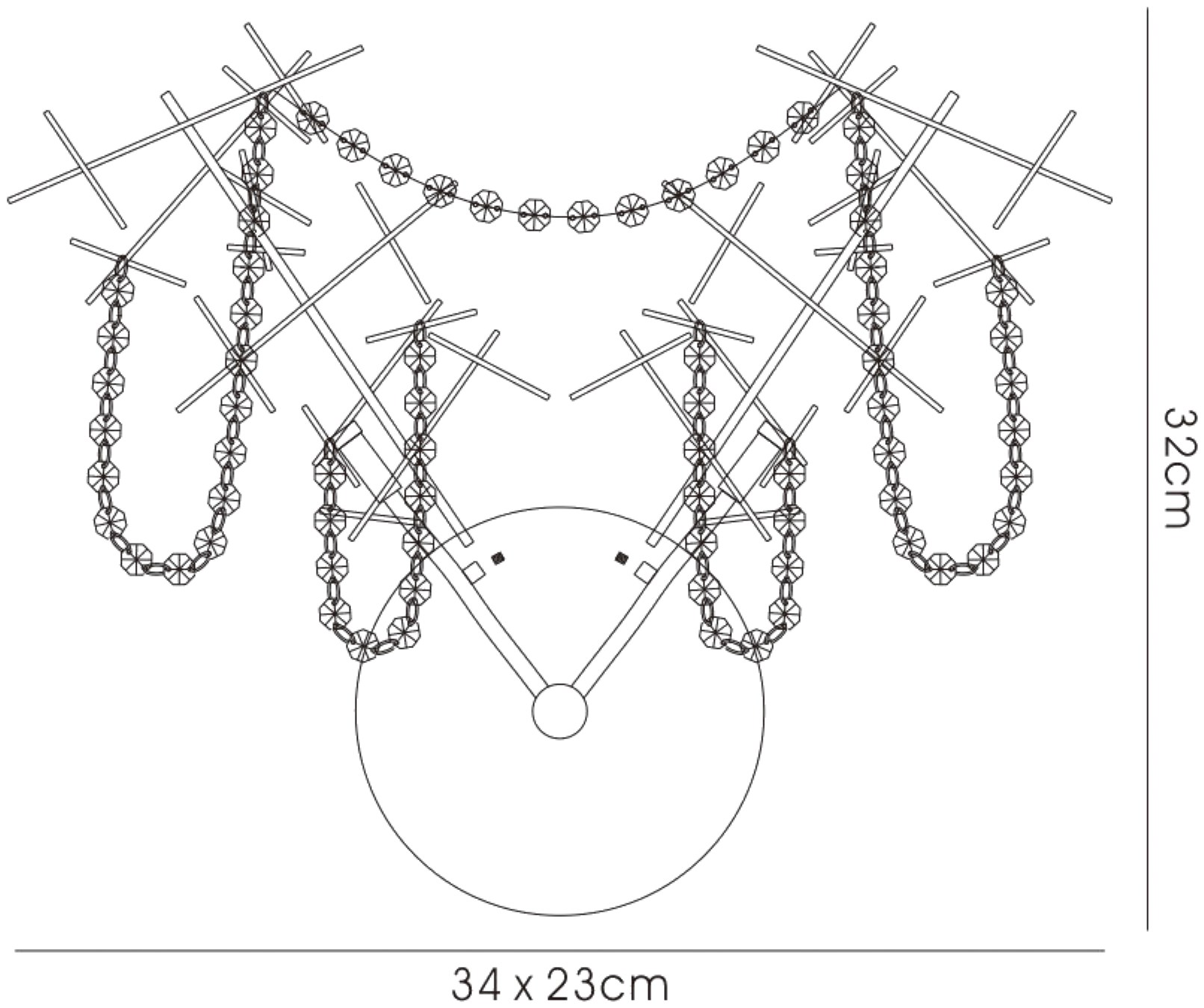 Lexi Crystal Wall Lights Diyas Flush Crystal Wall Lights